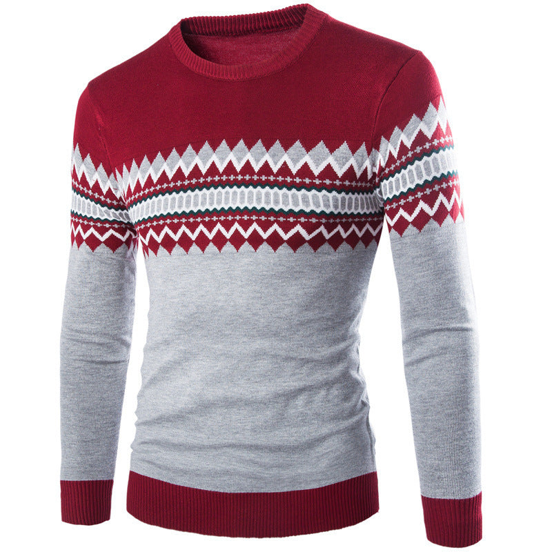 Herren modischer Strickpullover mit geometrischem Muster Echoarchiv
