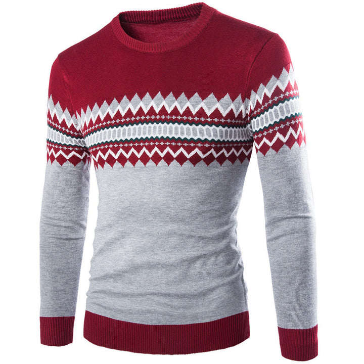 Herren modischer Strickpullover mit geometrischem Muster Echoarchiv