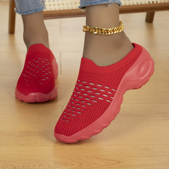 Damen Atmungsaktive Strick-Slipper-Sneaker mit stoßdämpfender Leichtsohle Echoarchiv