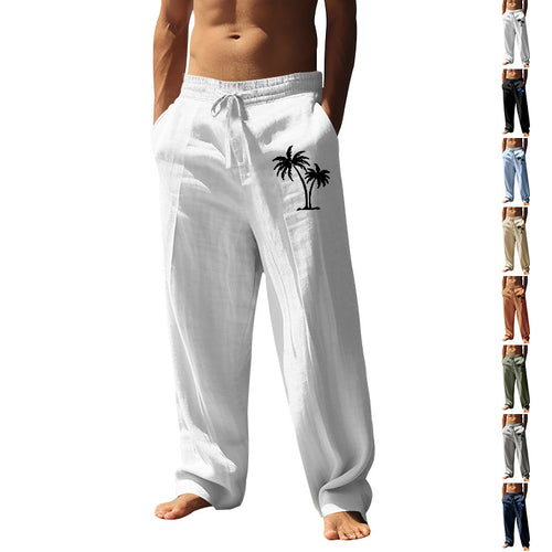 Herren Bequeme Strandhose mit elastischem Bund und seitlichen Taschen Echoarchiv