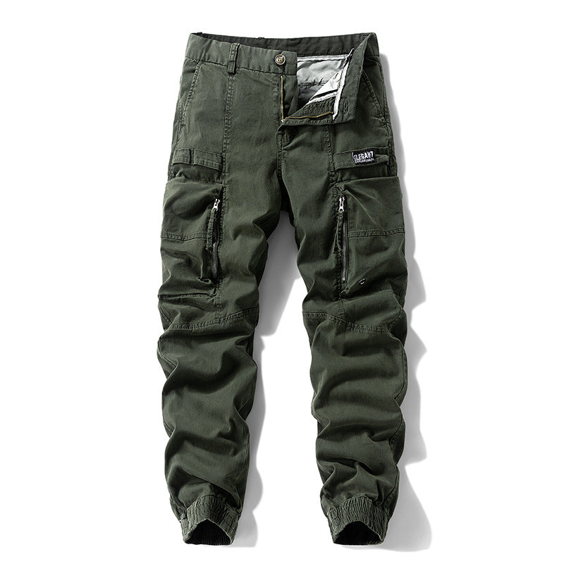 Herren Strapazierfähige Canvas-Cargohose im taktischen Look mit Kniepaneelen, Mehrfachtaschen und elastischem Knöchelabschluss Echo Archiv