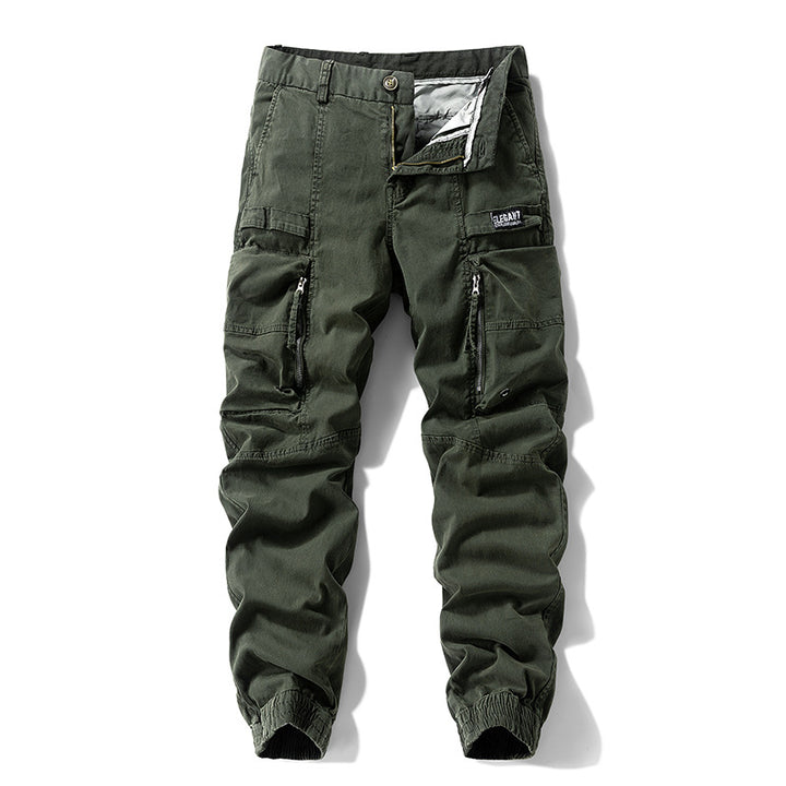 Herren Strapazierfähige Canvas-Cargohose im taktischen Look mit Kniepaneelen, Mehrfachtaschen und elastischem Knöchelabschluss Echo Archiv