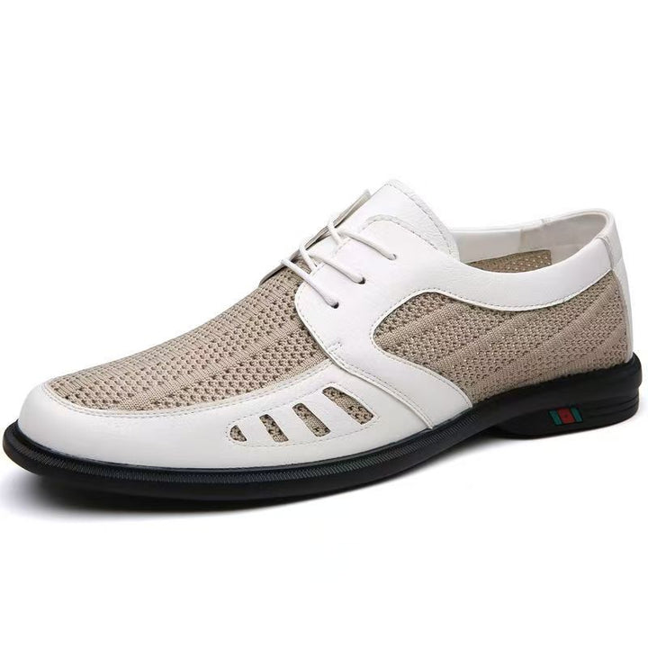 Herren Atmungsaktiver Business-Casual-Halbschuh mit Lochstrick-Elementen Echoarhiv