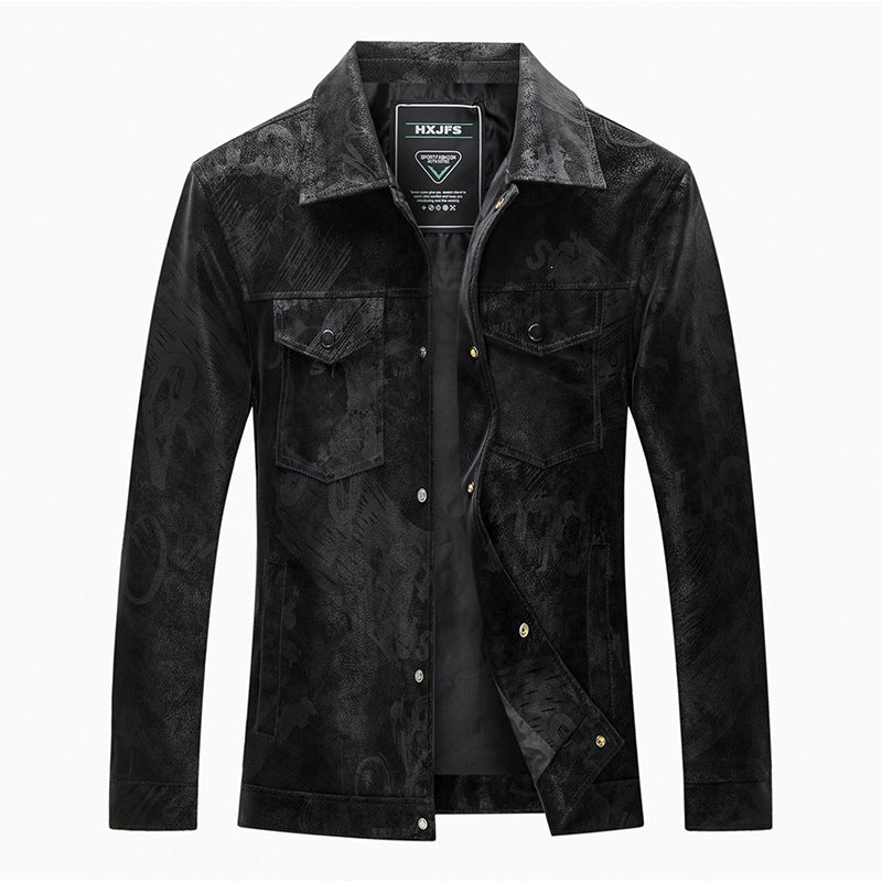 Herren Lässige Wildlederjacke Echo Archiv