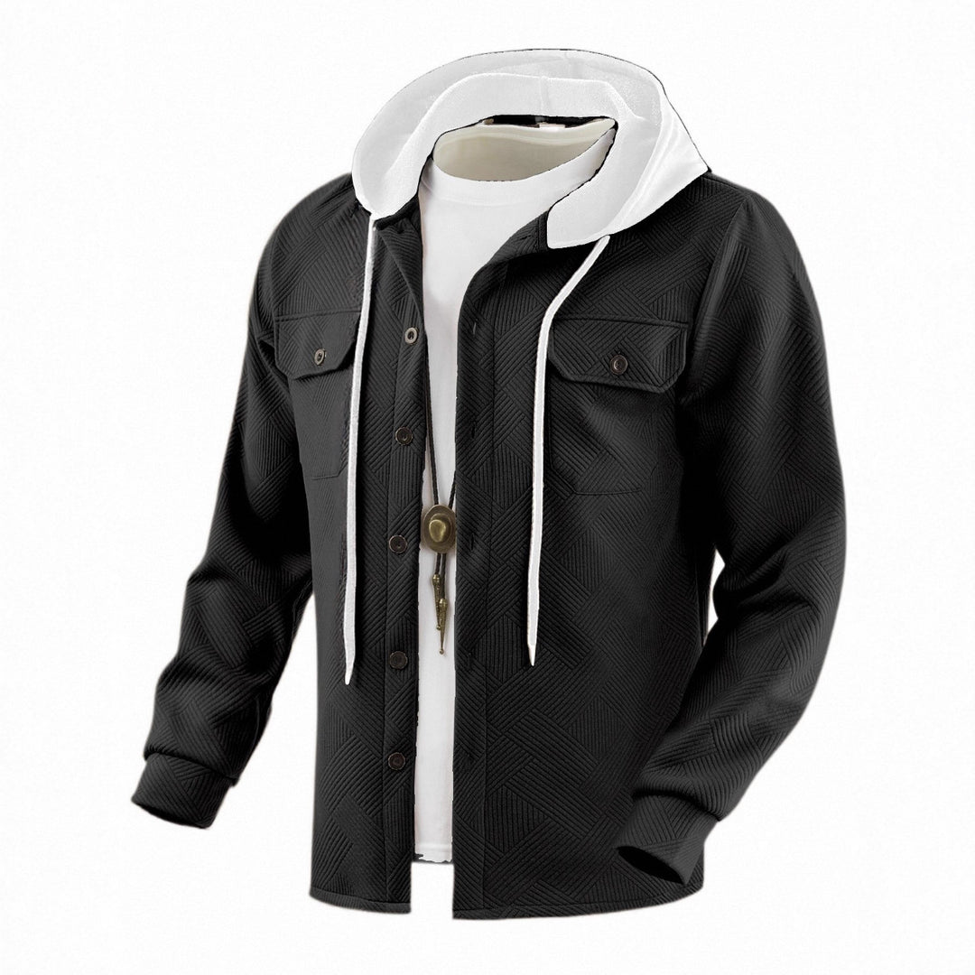 Herren modische Hybrid-Jacke mit abnehmbarer Kapuze und praktischen Taschen Echoarchiv