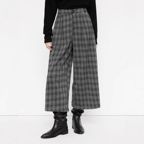 Damen Bequeme und modische Karohose Echo Archiv
