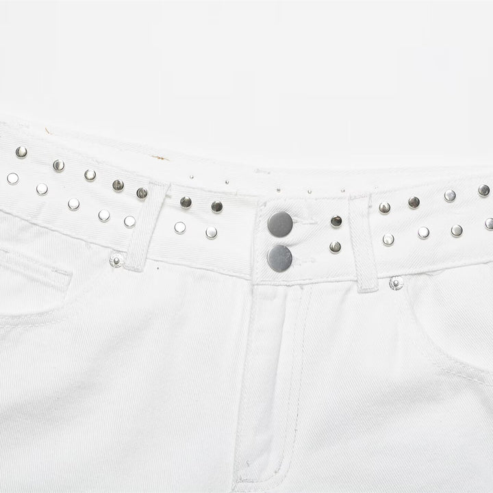 Damen-Shorts mit dekorativem Nietenbund und modernem Schnitt Echo Archiv