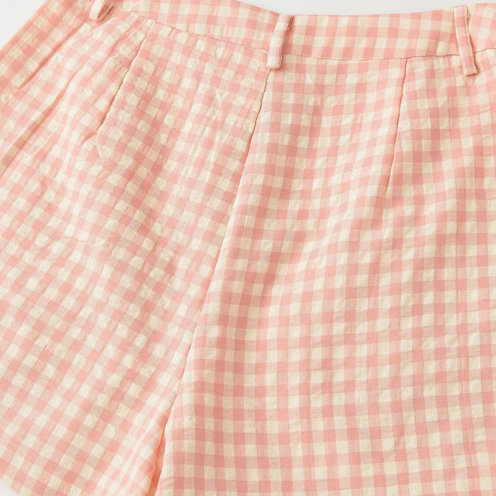 Damen Karierte Shorts mit hohem Bund und schickem Schnitt Echo Archiv