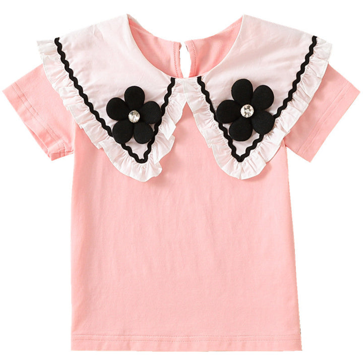 Damen elegante und verspielte Bluse mit Volantkragen Echo Archiv