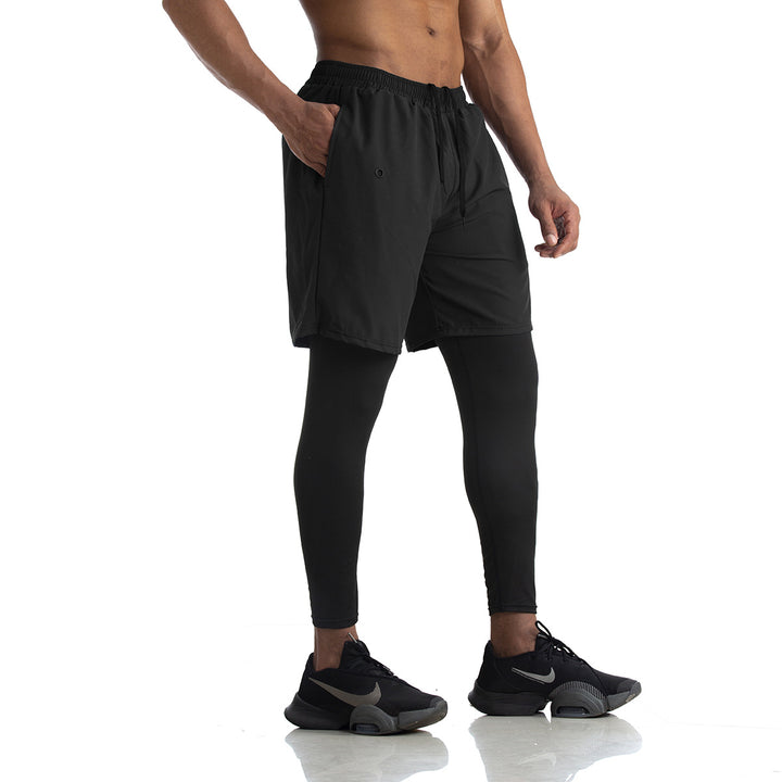 Herren Sportliche Laufshorts mit integrierten Kompressionsleggings Echoarchiv