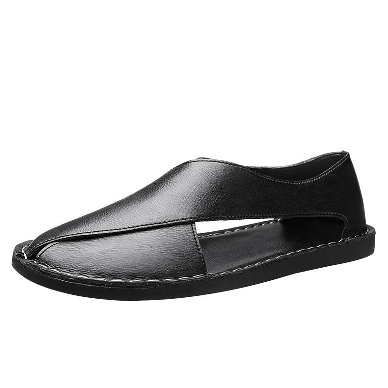 Herren Elegante und bequeme Leder-Sandalen mit verstellbarem Riemensystem – Tavélo