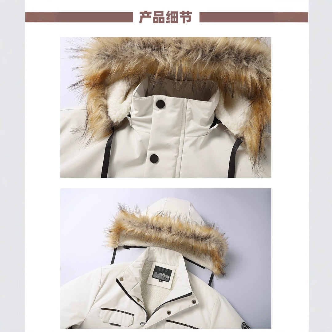 Herren Multifunktionale Winterjacke mit Fellkragen – Taviero