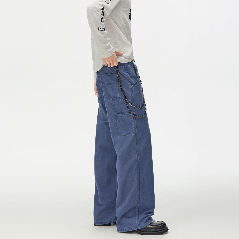Herren Weite Utility-Denimhose mit Karabinerkette und Hammerschlaufe Echo Archiv