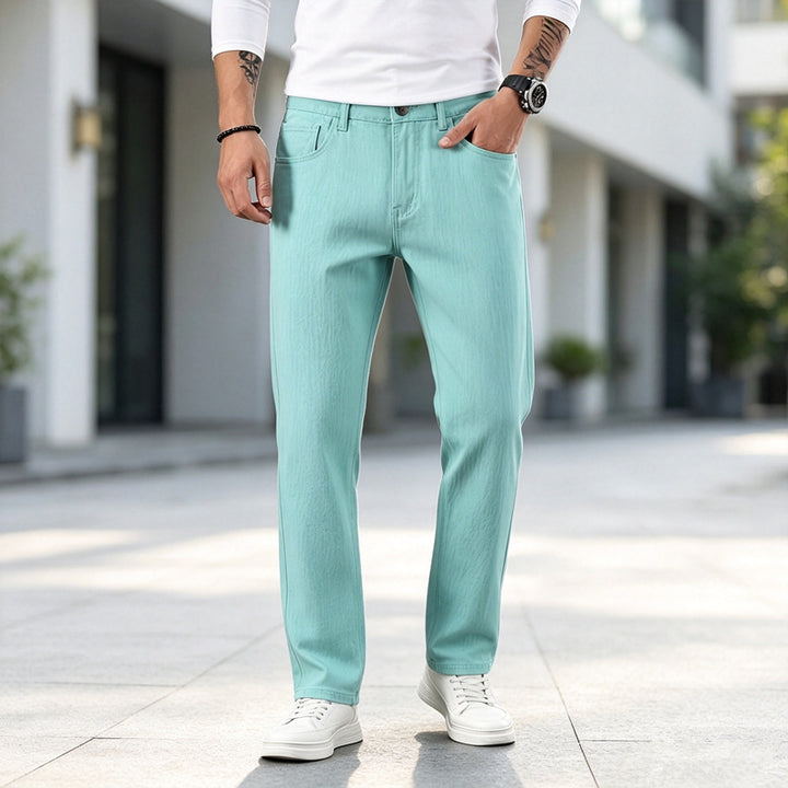 Herren Lässige High-Waist Jeans im modernen Schnitt Echoarchiv