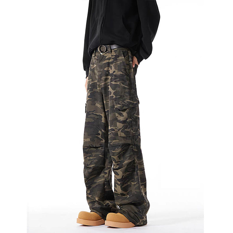 Herren Modische Cargohose mit tiefem Schritt und mehreren Taschen Echo Archiv