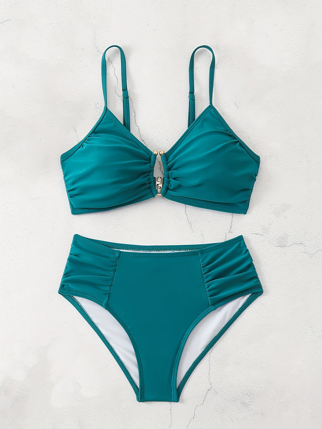 Damen Hochtailliertes Bikini-Set mit raffiniertem Rüschendesign Echo Archiv