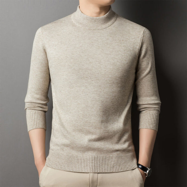 Herren eleganter Pullover mit hochgeschlossenem Kragen Echoarchiv