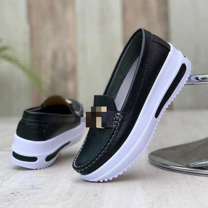 Damen Plateau-Loafer mit Metallic-Textil und leichter Profilsohle – Lioré