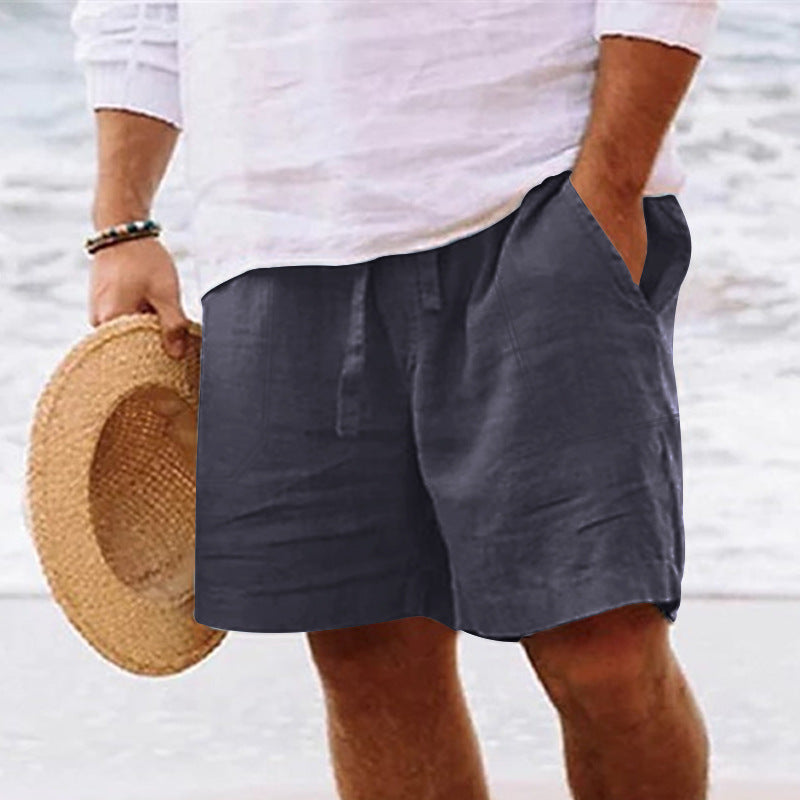 Herren lässige Leinen-Shorts mit praktischen Seitentaschen Echoarchiv