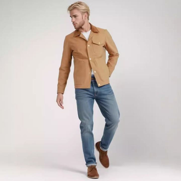 Herren vielseitige Baumwolljacke mit praktischen Taschen Echoarchiv