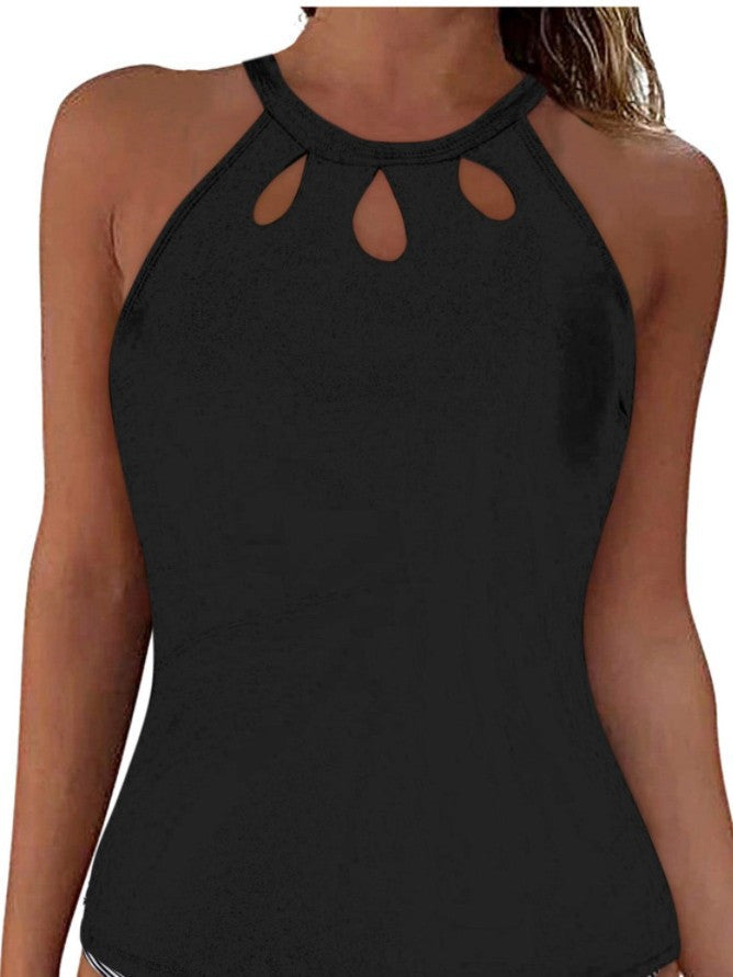 Damen Sportliches Tankini-Oberteil mit modischem Rundhalsausschnitt und Cut-Outs Echo Archiv