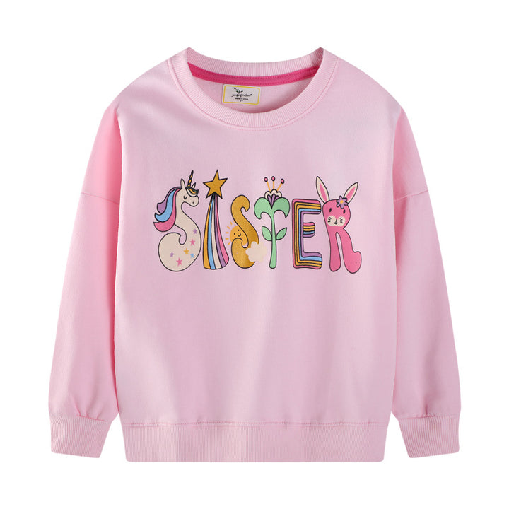 Mädchen Sweatshirt mit buntem Tier- und Motivdruck Echo Archiv