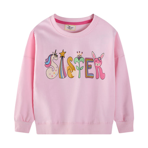 Mädchen Sweatshirt mit buntem Tier- und Motivdruck Echo Archiv