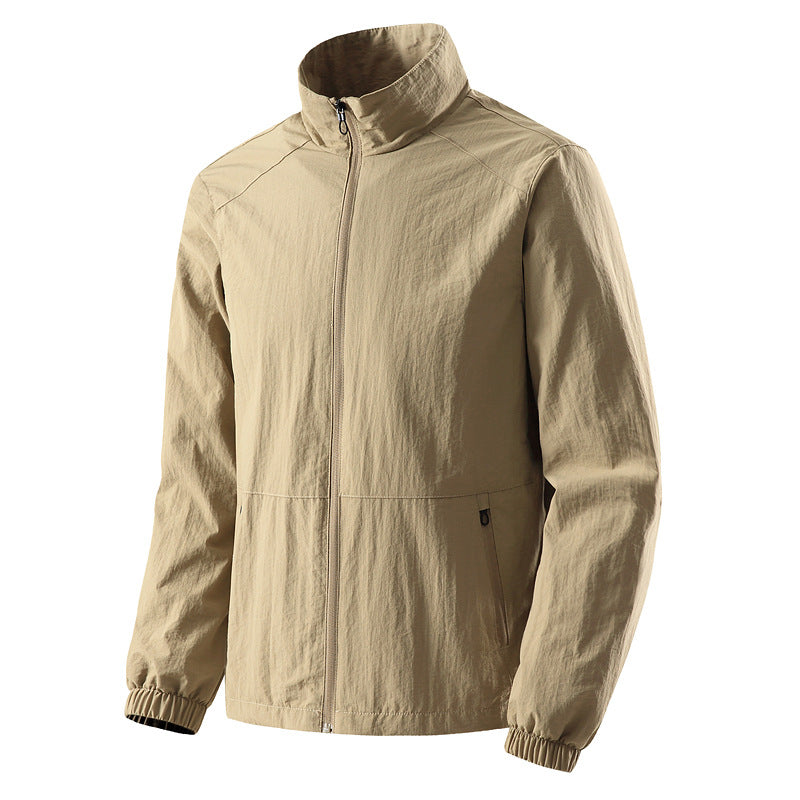 Herren Ultraleichte Windjacke mit Mesh‑Futter, Stehkragen & Reißverschluss Echo Archiv
