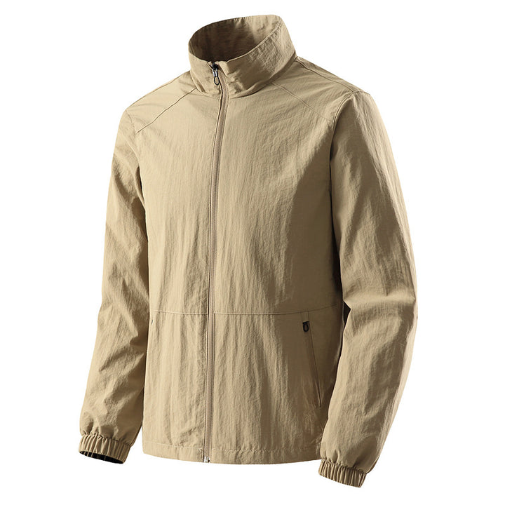 Herren Ultraleichte Windjacke mit Mesh‑Futter, Stehkragen & Reißverschluss Echo Archiv