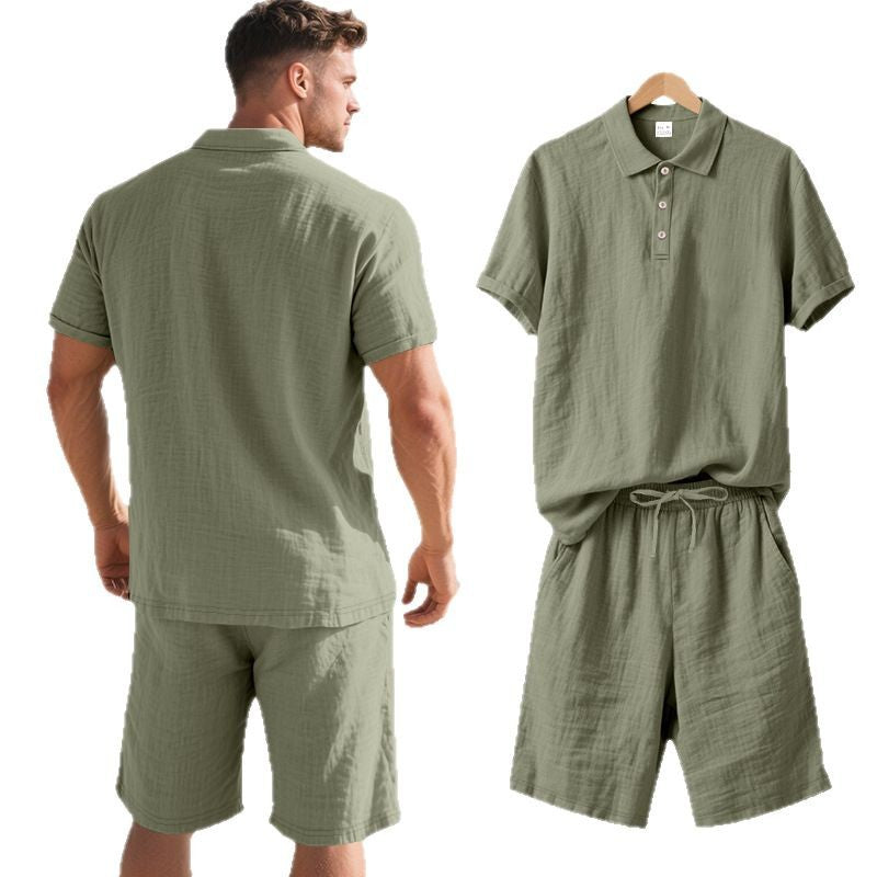 Herren lässiges Poloshirt und Shorts Set Echoarchiv