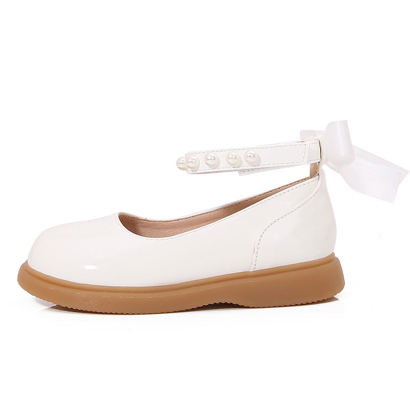 Mädchen Ballerina Schuhe mit Perlen- und Schleifendetail Echo Archiv