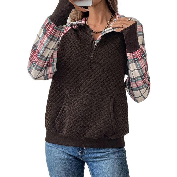 Damen Sportlicher Pullover mit Karomuster Echo Archiv