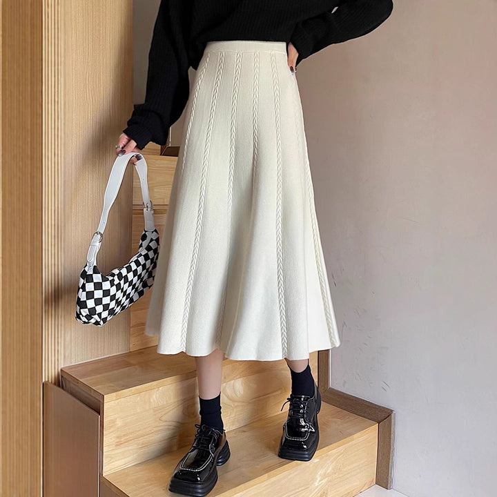Damen Eleganter Plisseerock mit hohem Taillenschnitt Echo Archiv
