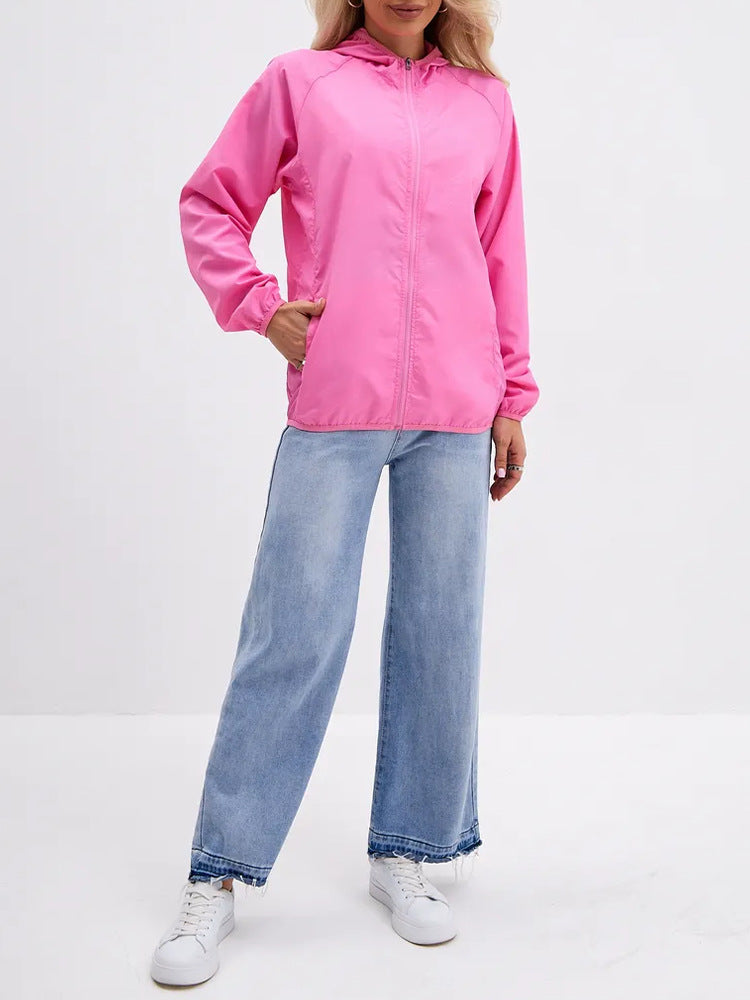 Damen Leichte Übergangsjacke mit Kapuze – Célinea