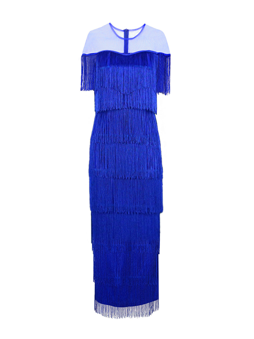 Damen Maxikleid mit Fransen Echo Archiv