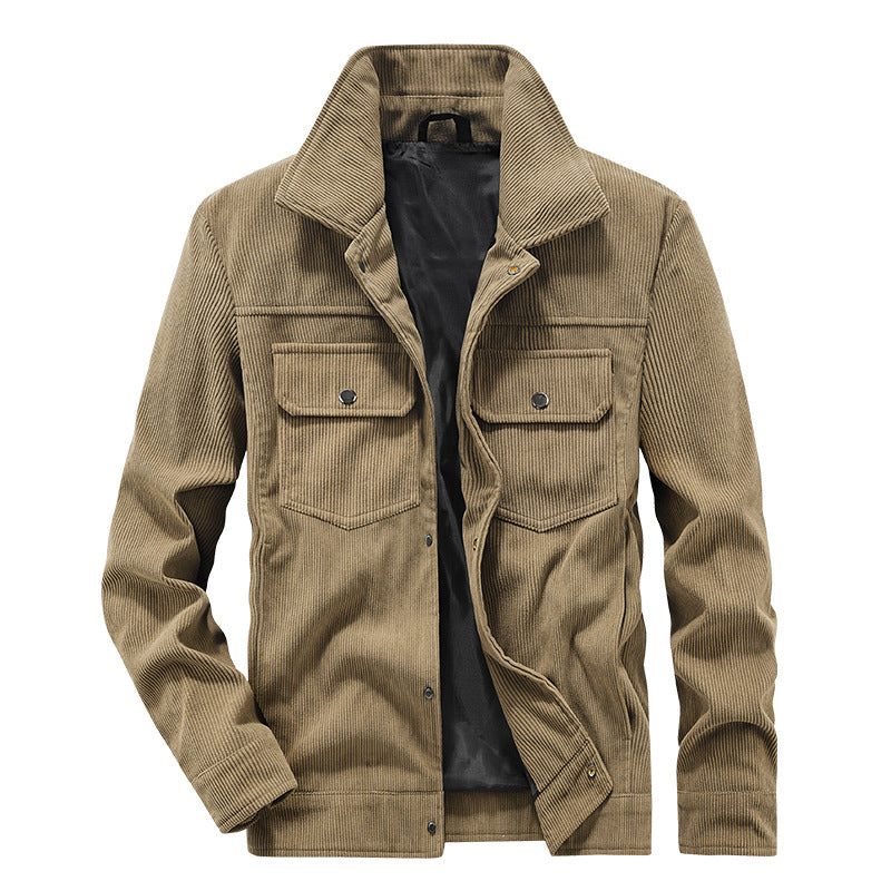 Herren Lässige Cordjacke mit praktischen Brusttaschen Echo Archiv