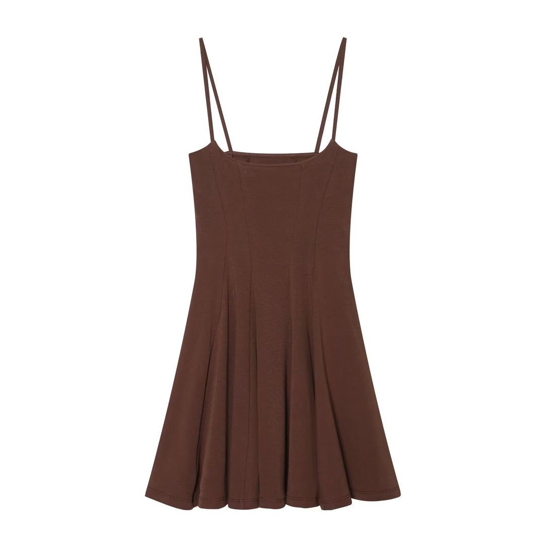 Damen luftiges Spaghettiträgerkleid mit schwingendem Rock Echo Archiv