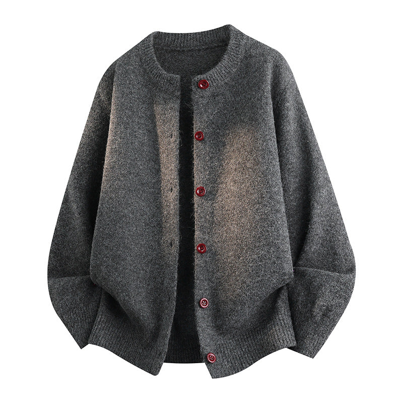 Damen Komfortable Strickjacke mit Knopfleiste Echoarchiv