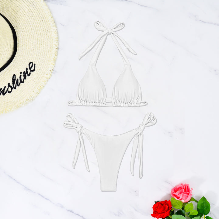 Damen Triangel-Bikini mit raffinierten Bindebändern und hochelastischem Stoff Echo Archiv