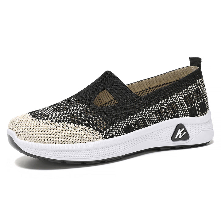 Damen nan leichter gestrickter Slip-On Mary-Jane-Sneaker mit Cut-Out, atmungsaktivem Strickoberteil und dämpfender Komfortsohle Echo Archiv