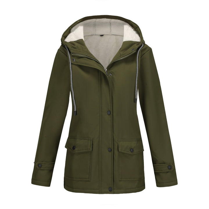Damen nan wasserabweisender Parka mit Teddyfutter verstellbarer Kapuze und aufgesetzten Taschen Echo Archiv