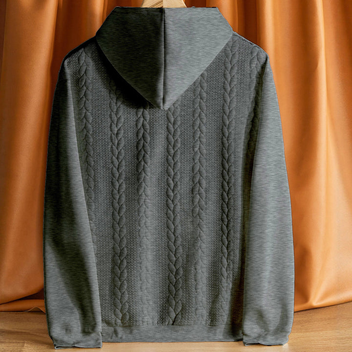 Herren eleganter Kapuzenpullover mit strukturiertem Design Echoarchiv
