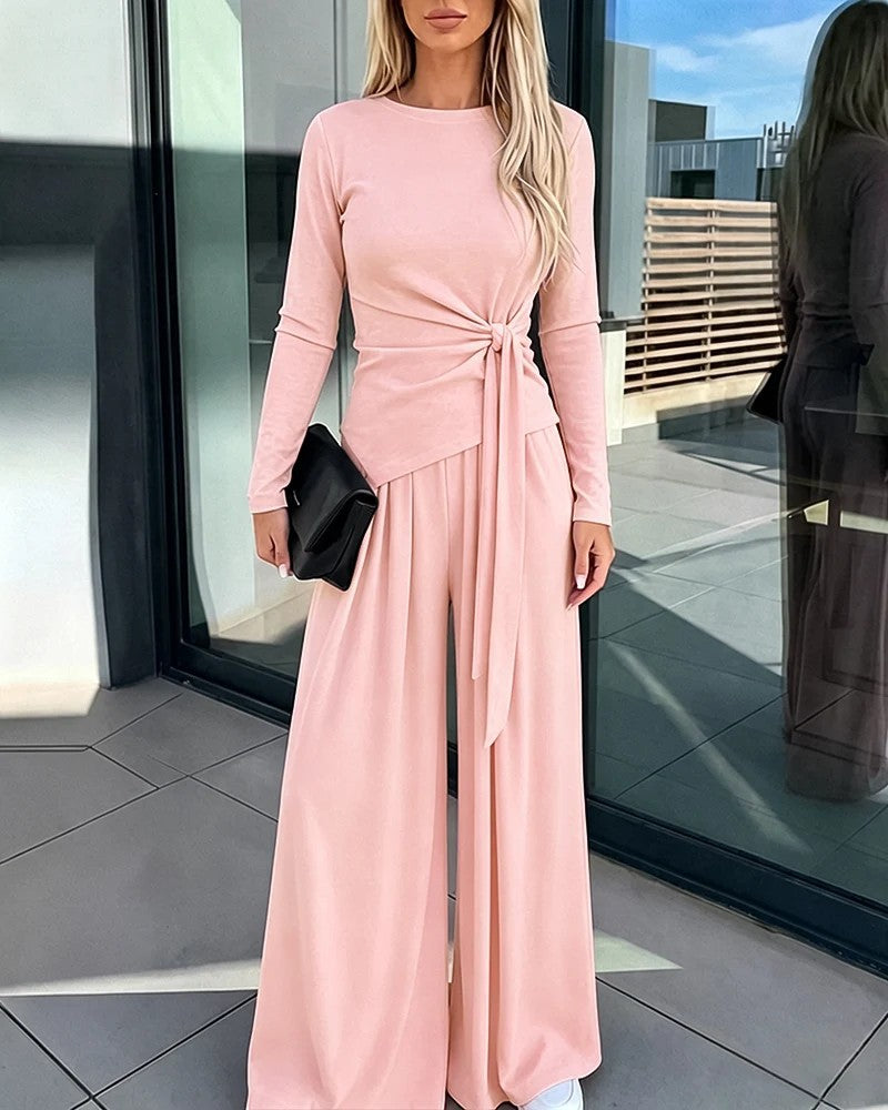 Damen Elegantes Wickeloberteil mit weitem Hosen Echo Archiv