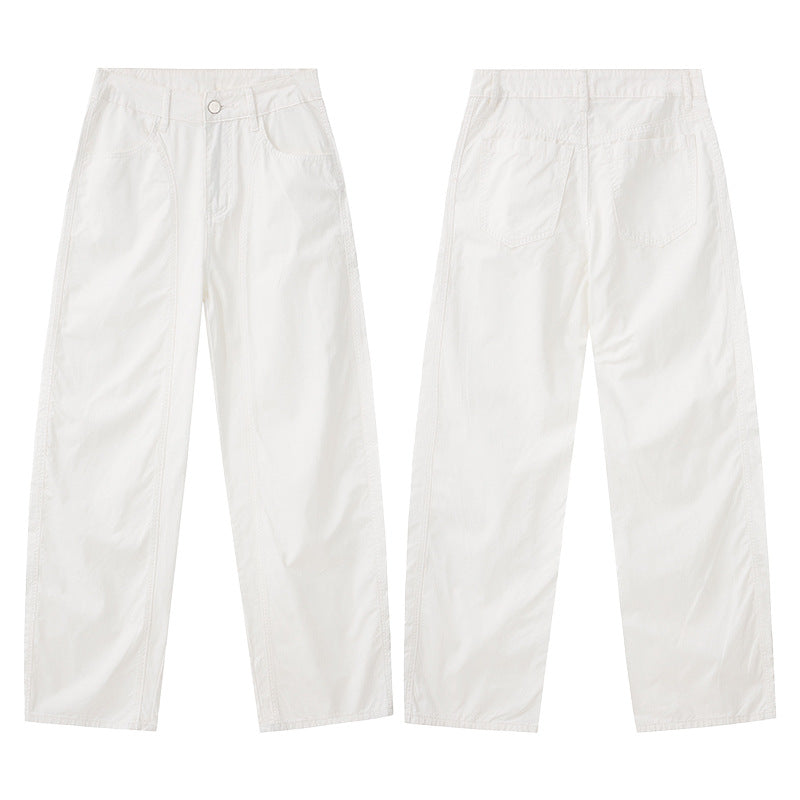 Herren Extraweite Baggy-Hose aus leichtem Baumwoll-Twill mit Tunnelzugsaum und Teilungsnähten Echo Archiv