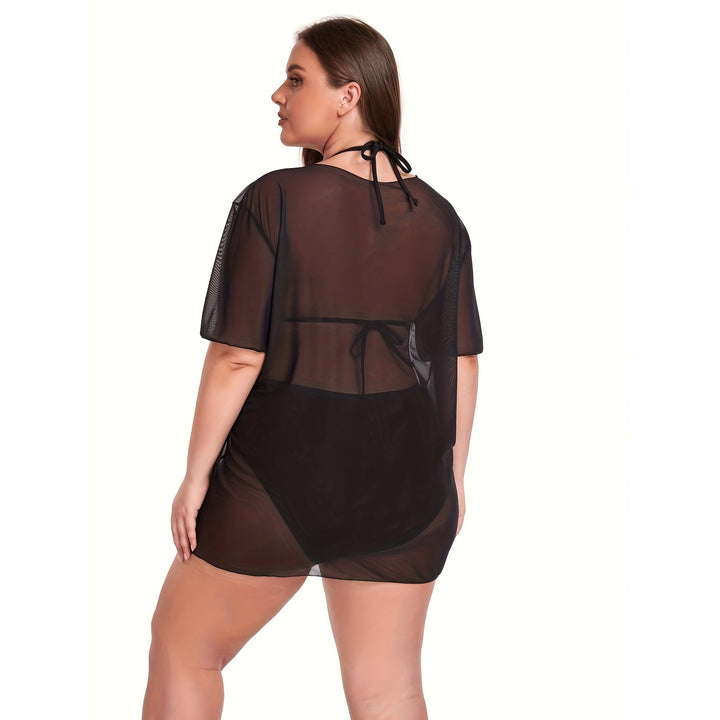 Damen Transparente Strandbluse mit sommerlichem Aufdruck Echo Archiv