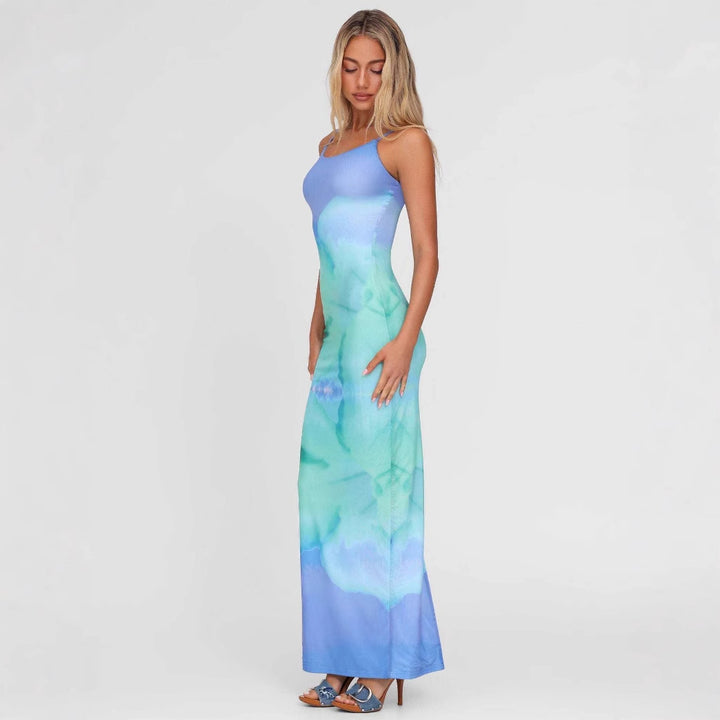 Damen Maxikleid im eleganten Fluid-Design mit feinen Spaghettiträgern Echo Archiv
