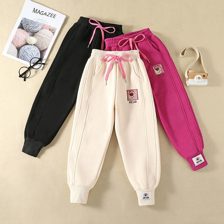 Damen bequeme Sweatpants mit aufgesticktem Motiv und elastischem Bund Echo Archiv