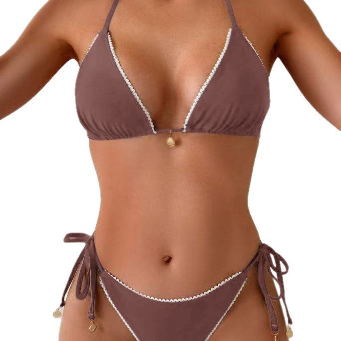 Damen Triangel-Bikini-Set mit eleganter Kontrastbordüre Echo Archiv