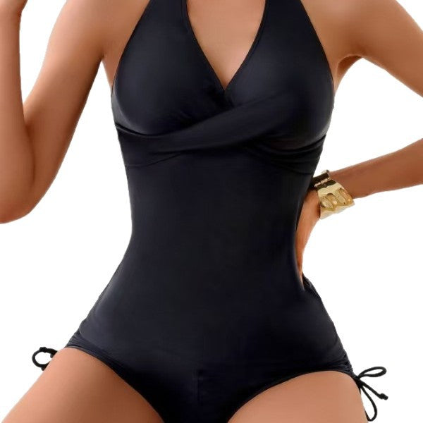 Damen hochmodernes Tankini-Set mit Wickeloberteil und stylischen Badeshorts Echo Archiv