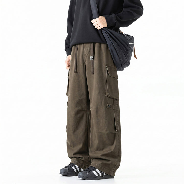 Herren Extraweite Baggy-Cargo-Hose mit Elastikbund, Tunnelzug und Mehrfach‑Utility‑Taschen Echo Archiv